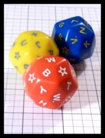 Dice : Dice - 30D - Alphabet Dice with Stars - Ebay FA Collection Sept 2013